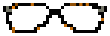 [699abd] small pixel glasses