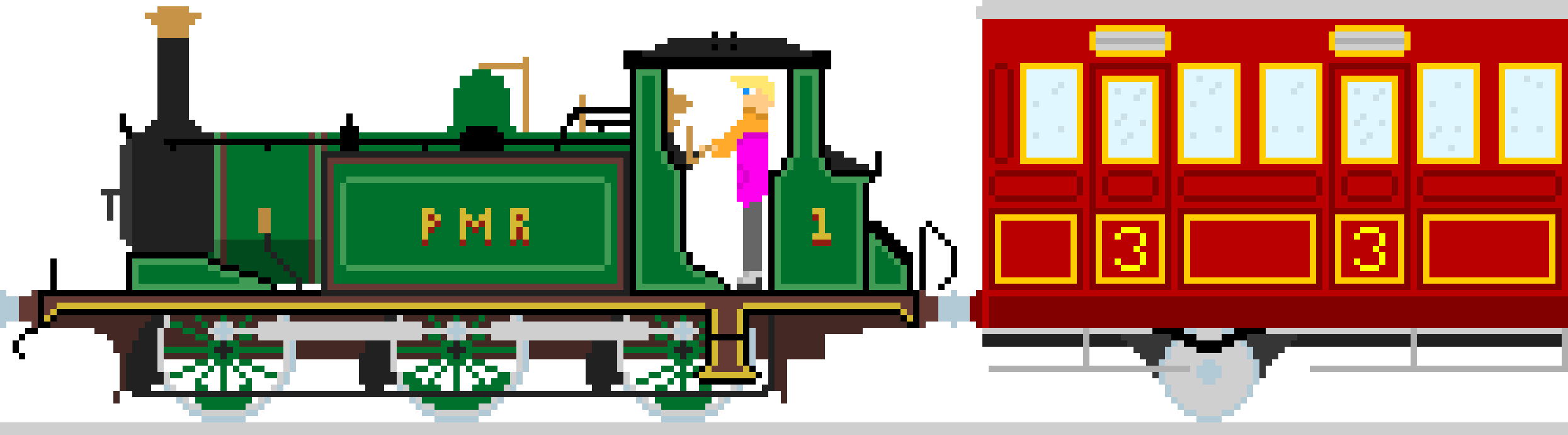 [000885] *'Twas nighttime, and the late train idled at the local station*