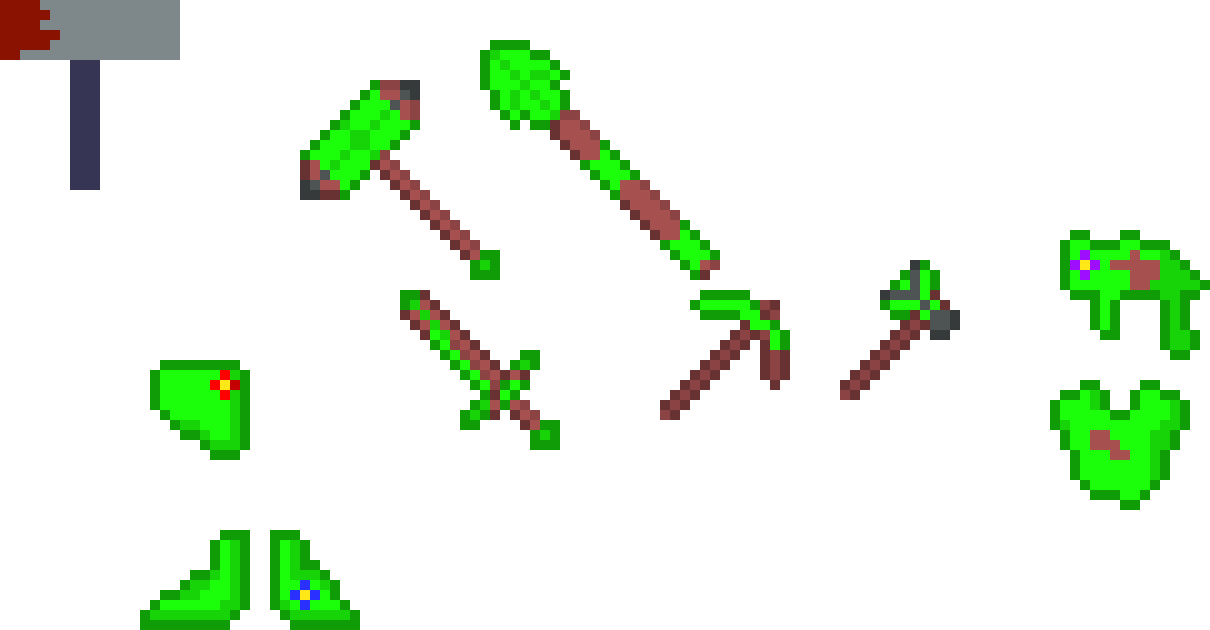 [9664c4] Minecraft Plant Tools and Armor