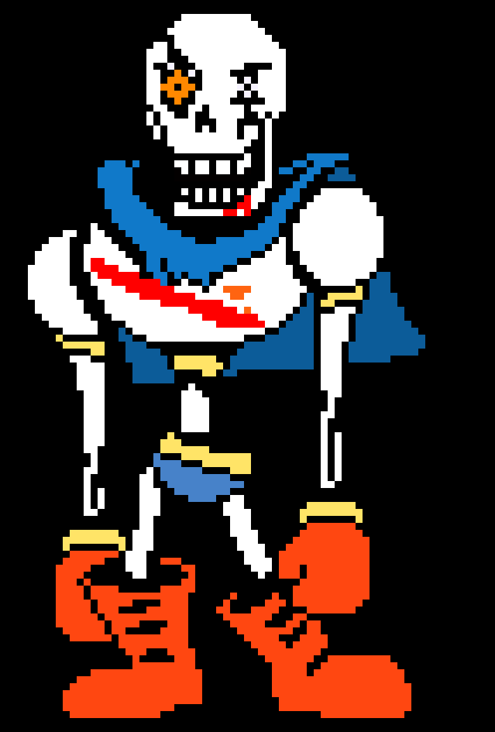 [5c3f3f] Undertale: Revenge Papyrus (without bone) Sprite.