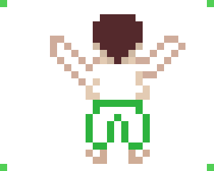 [9664c4] Green pants man still