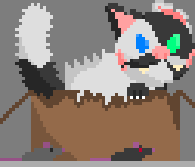 [d0027a] ¨dont pick me up again!¨*she spat as she started to run into another nearby box away from the sonic* -Oreo