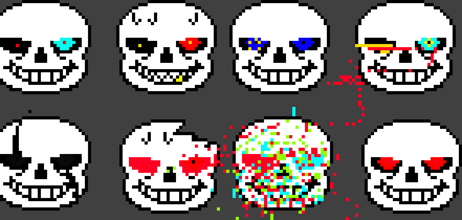 [89594f] Sans Heads (Normal,Fell,Swap,Outer,Echo,Horror,My Own,Storyspin.