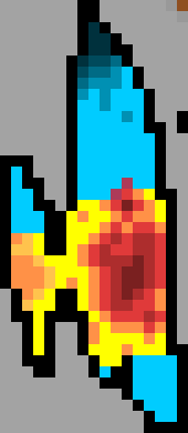 [90896a] *He then held out a piece of bloody cloth.* I don't suppose it looked anything like this?