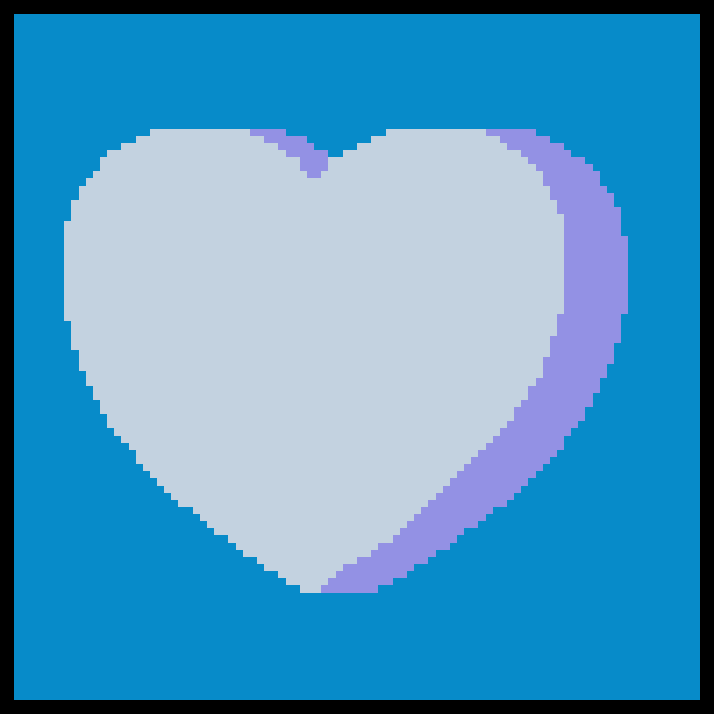 [90f36c] Blue Heart Boarder