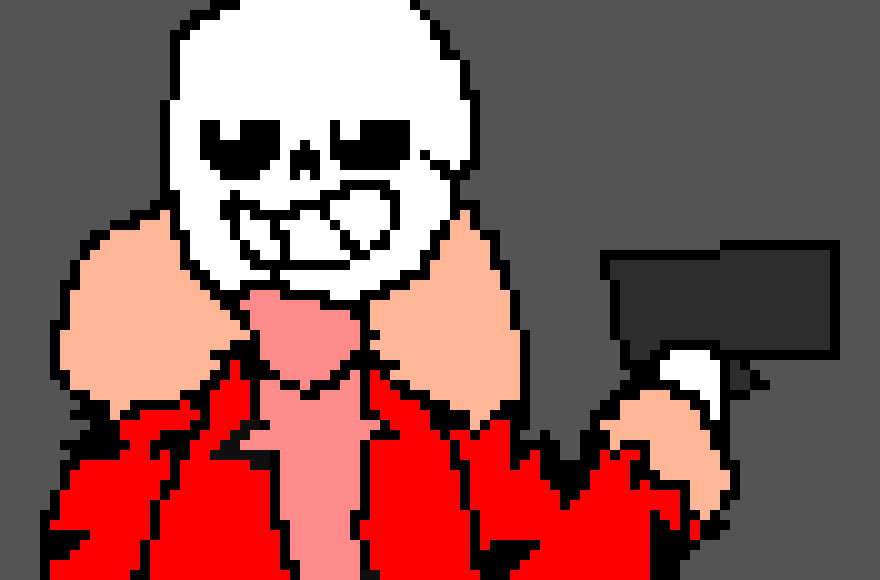 [53a360] turns the nerf gun into an pistol and shoots papyrus *