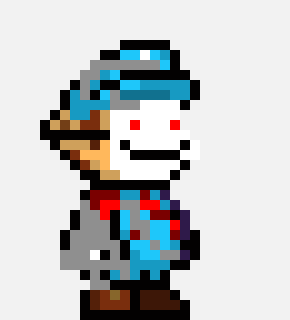 [855695] the robot gets more scratches and starts swingng the axe at link)