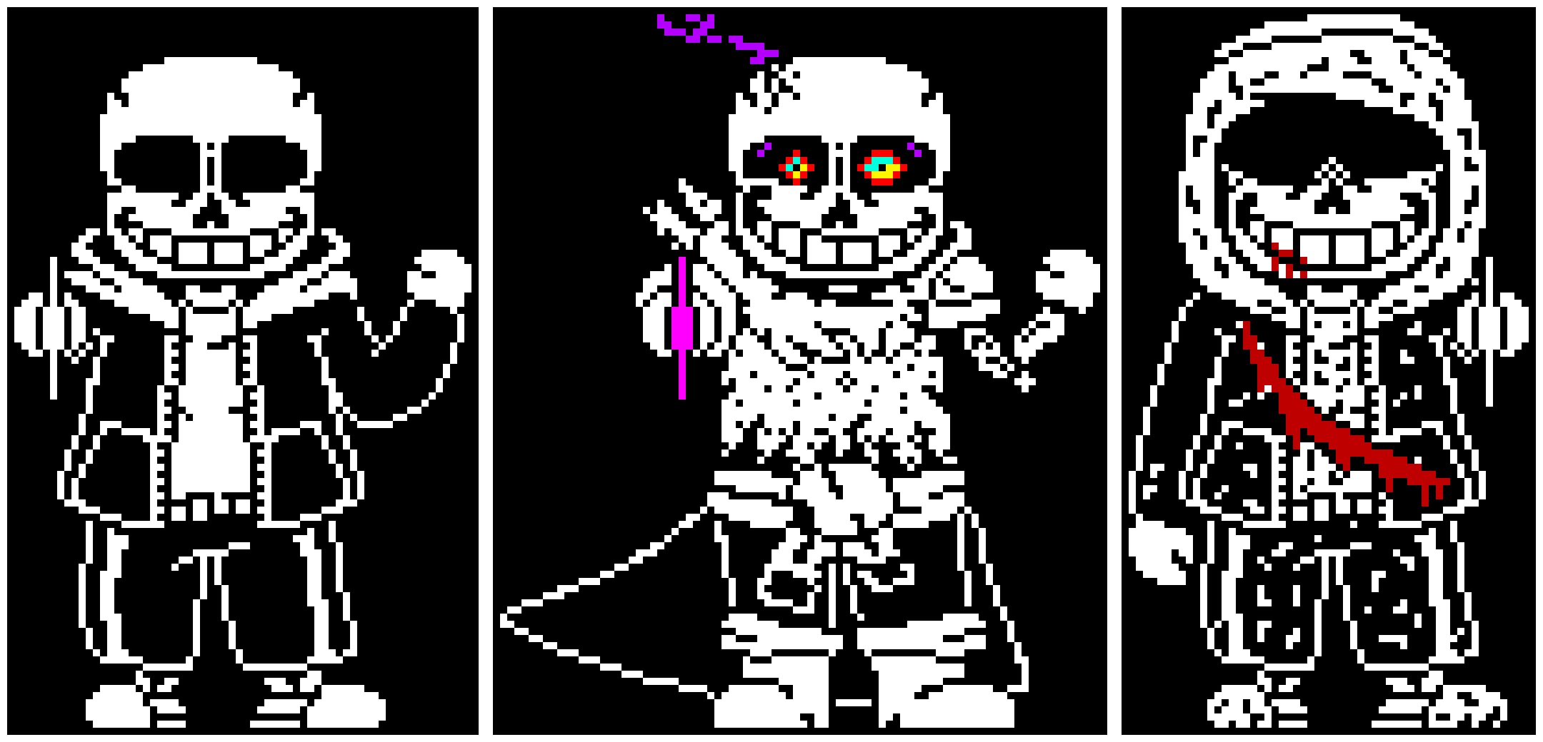 [e093aa] The trio of the sanses whose holding the sword