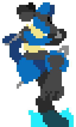 [9664c4] Lucario meditation Idle animationfinal 3