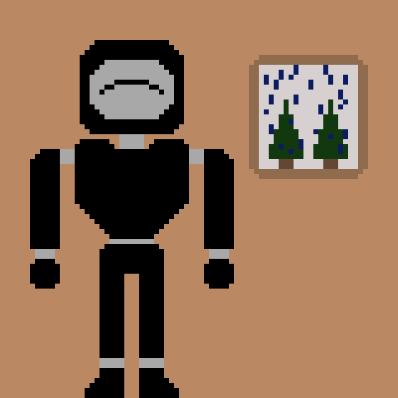 [25d002] *He sighs and sits down in his wooden chair* Breathe......Need to calm down....I know what....Lets listen to the radio....*He turns on the radio and listens to the news*