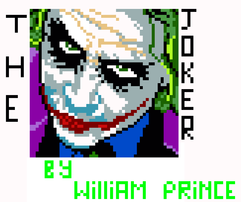 [9664c4] the joker pixelart