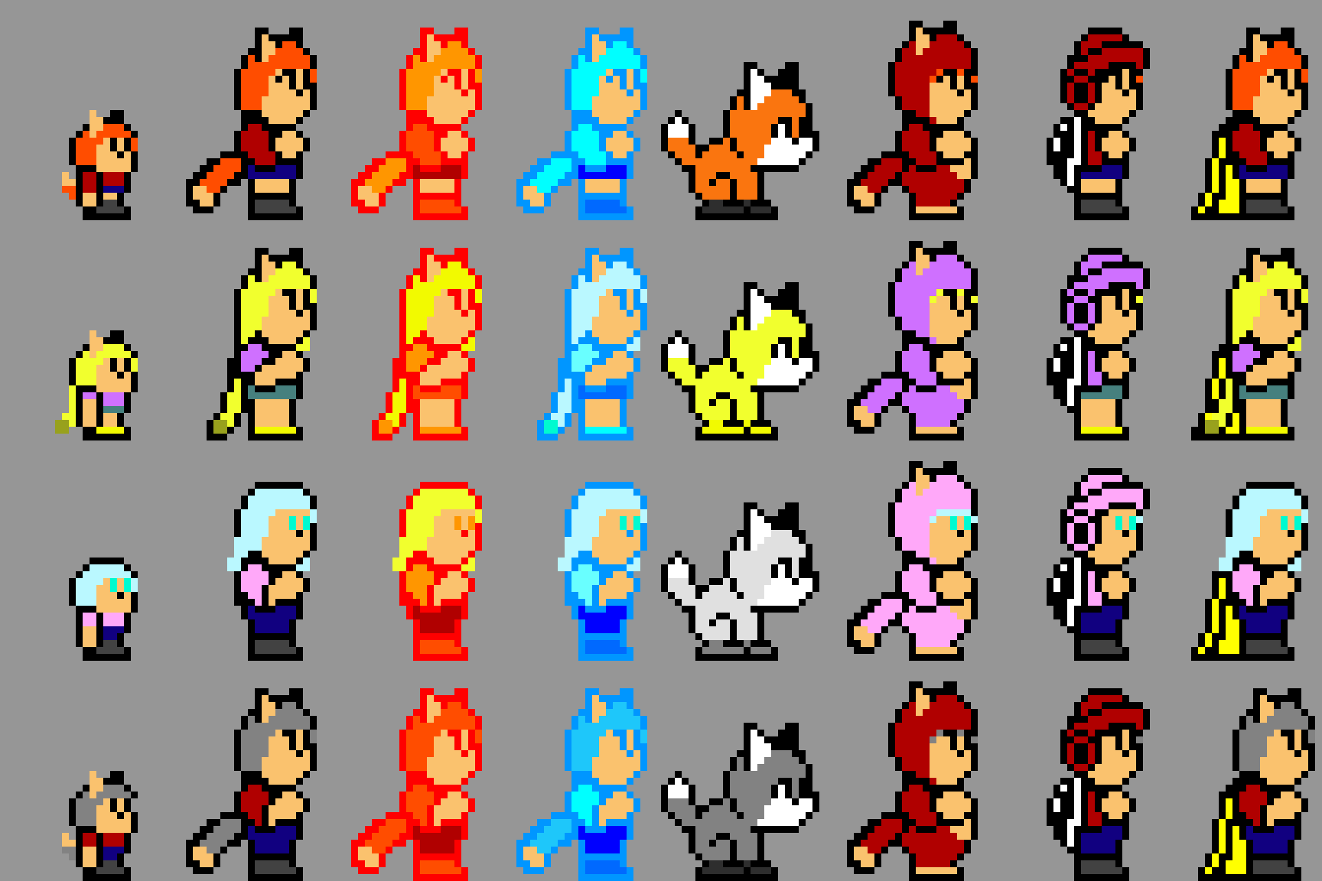 [b00d6d] I Made Some SMB3 Sprites For Foxlya, Skyler, Icely & Wolfoko. The "In-Level" Sprites. I Already Made The World Map Ones