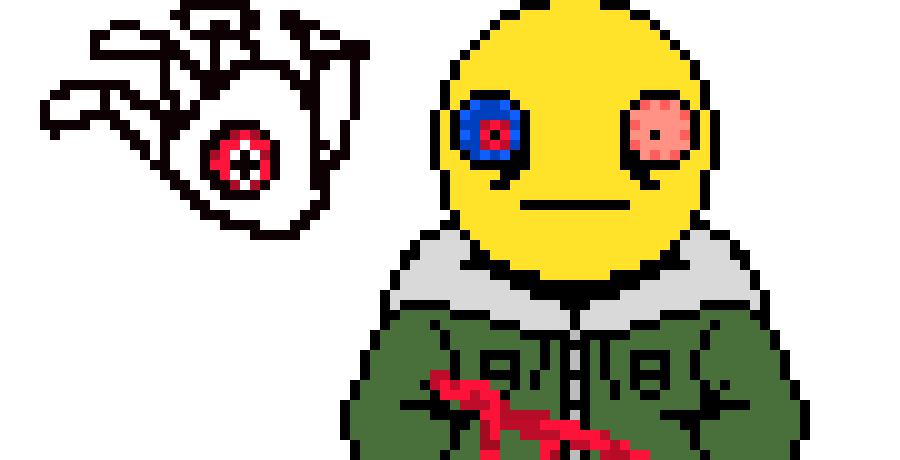 [dd7e9c] Heavy breathing emoji as a character sprite.