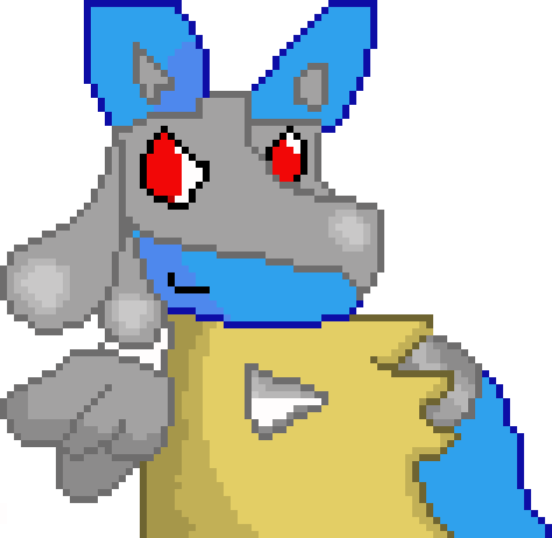 [9664c4] Lucario Pixel Animation frame 1