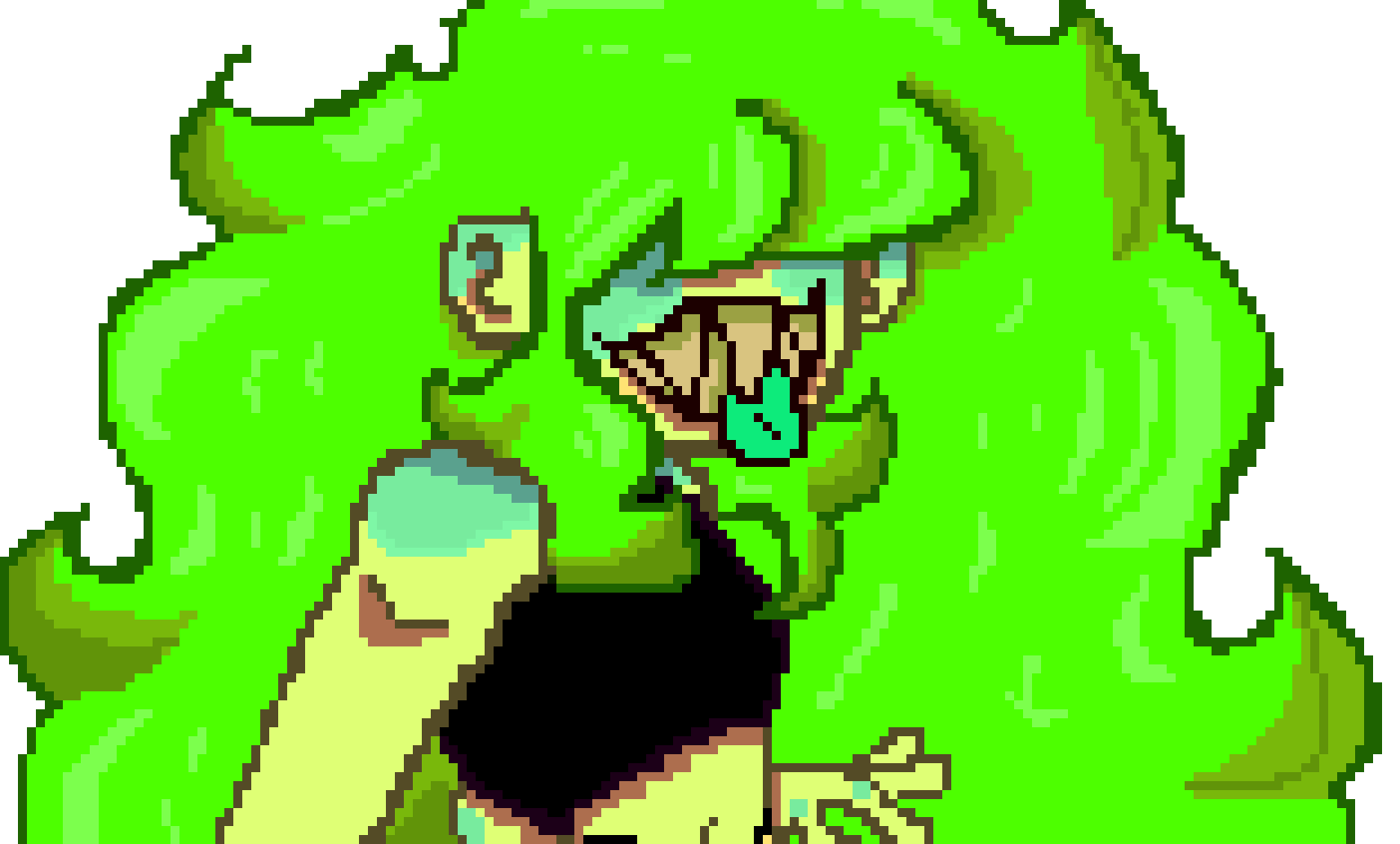 [33b7fa] green hot lady