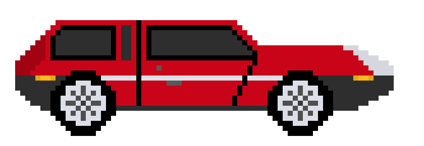 [9664c4] *a red hatchback pulls into the parking lot.*