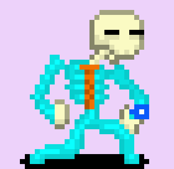 [05b0c1] *He stops before the intense section, and sighs. He takes the guitar apart, and places the bones where they go on his body. He stands in the grave, he lies down, and the dirt covers him up*