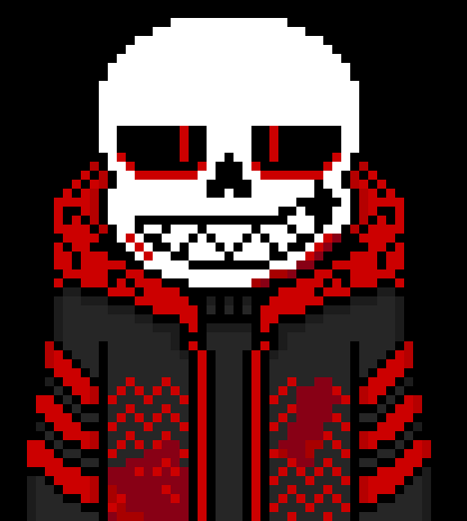 [0ae1f1] *is able to catch his fist and crush it* heheheheh *sends a bone through Chara's eye