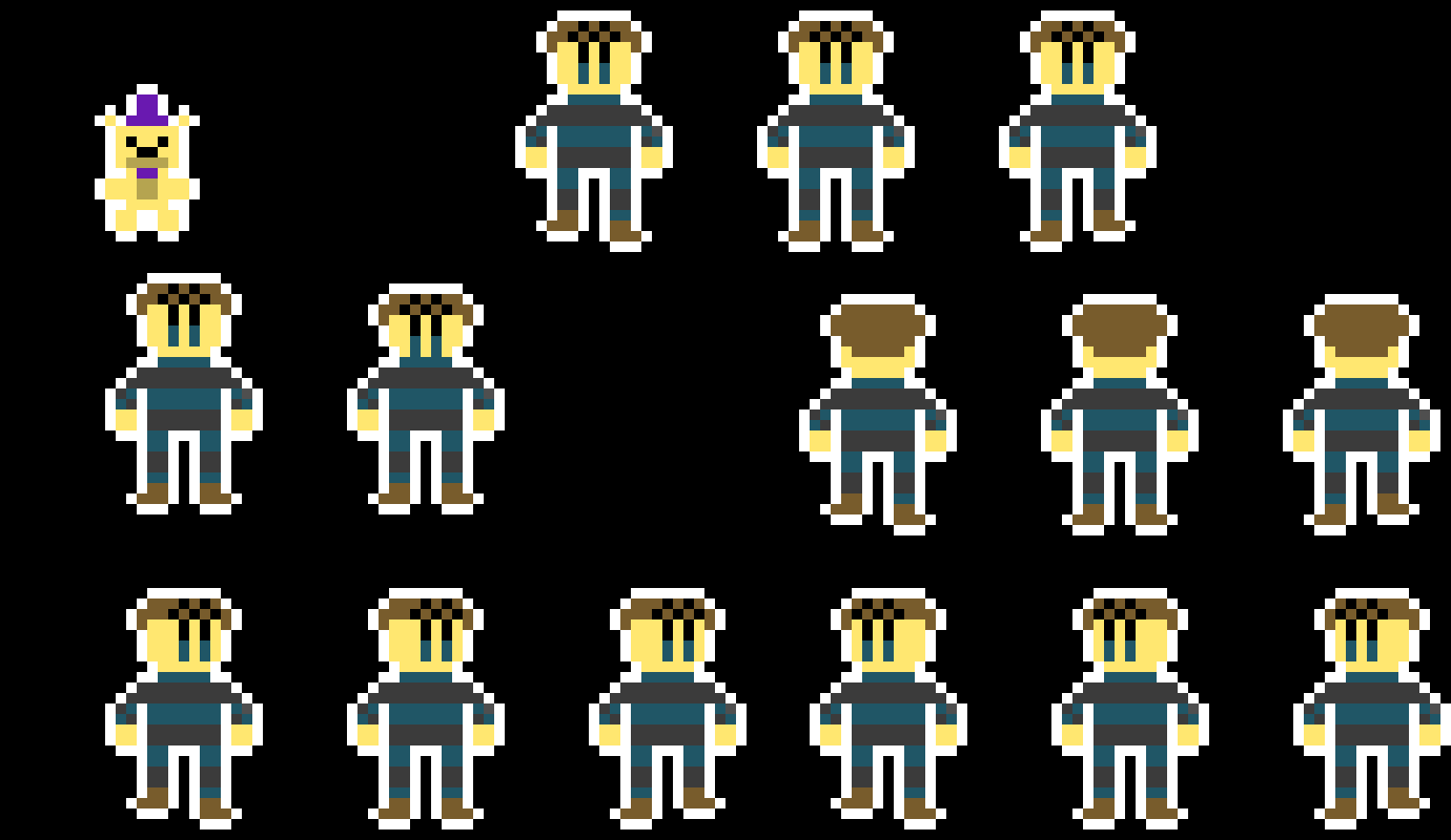 [4da92d] Fnaf 4 Crying Child Fan-Made Sprites (+ Fredbear Plushie)