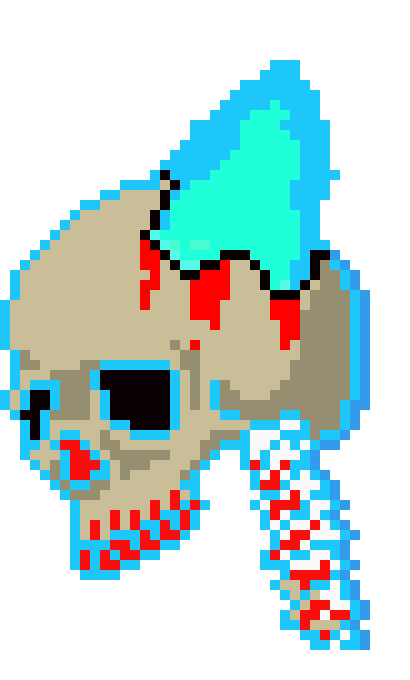 [697caa] Flamed up skull