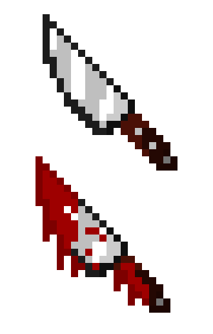 [eef2cd] fancy chef knife, and the knife I used to cut open a ketchup bottle. (HAHA SANS GONNA BE MAD NOW)