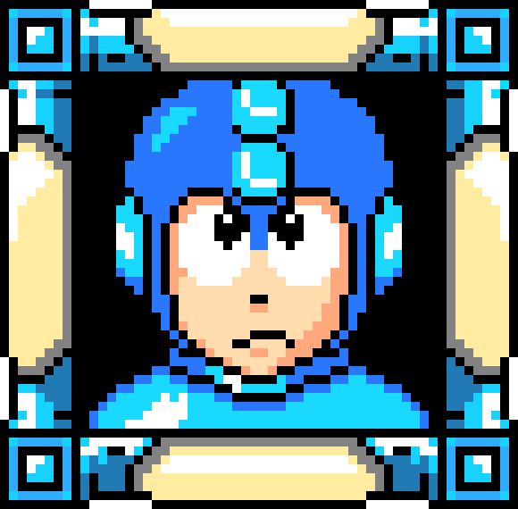 [9664c4] Mega Man Stage Select Mugshot Up (Selected)