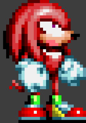 [280a04] *He looked up at metal David, holding onto uganda knuckles* Uh. thanks. Wait... who are you? {Knuckles The Echidna}