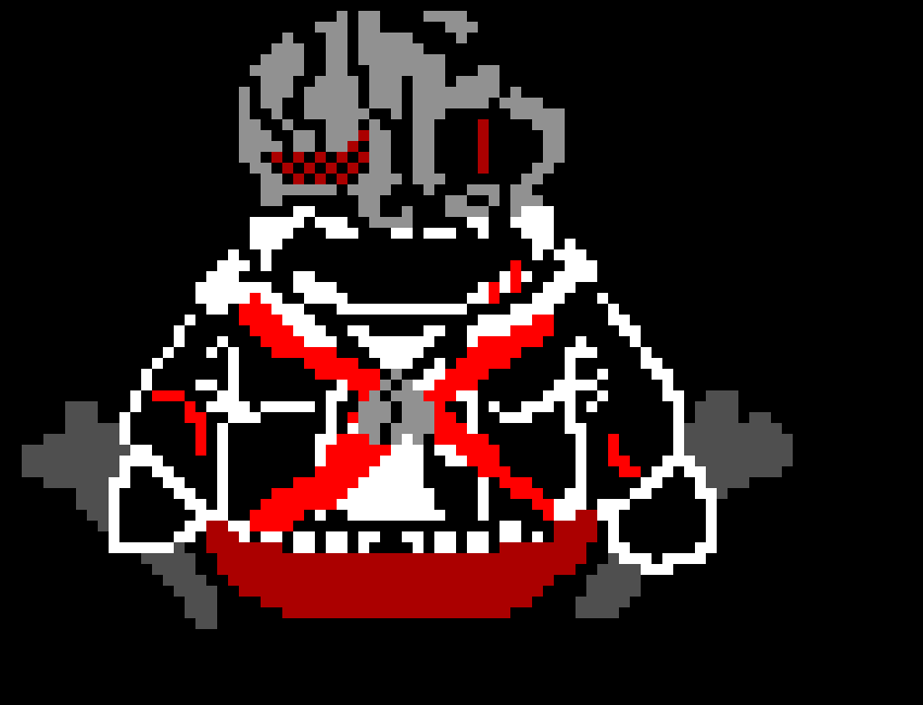 [7b43fa] Horrortale Last Starvation Sans Sprite (Phase 4 bones)