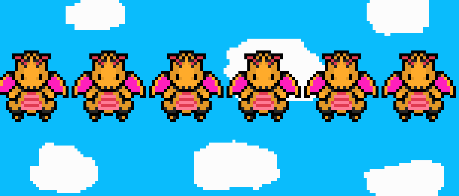 [f5b2d0] Dragonites flying in the air