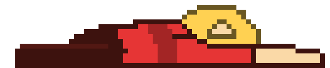 [d95e97] *A towel falls on his head.*