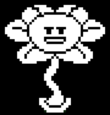 [a25343] -sees Sans and looks back at Landon's glowing eyes- Oh, fuck this. -goes into the ground and tunnels away- -Flowey