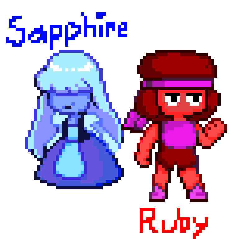 [9664c4] Ruby and Sapphire (Garnet's Fusion)