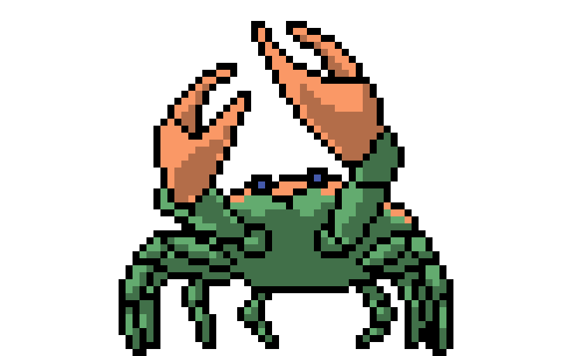 [5101cd] *a small crab walks up to you*