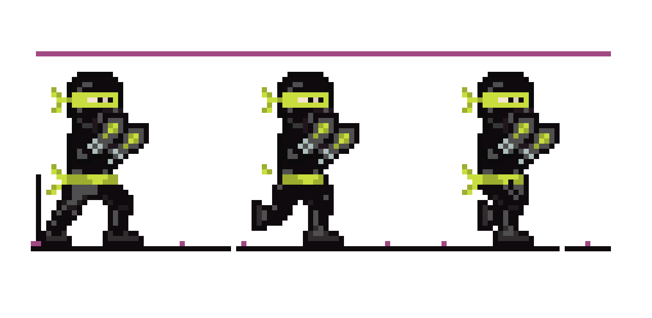 [bcb7cc] Ninja walking 