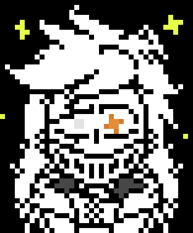 [95be89] Secondly, to you fuckers on that massive Sans sprite... That`s not a sprite, it was a image ported by "E", and through some means I`ve been trying to understand, it`s able to be edited and actually load, a pixeled version...