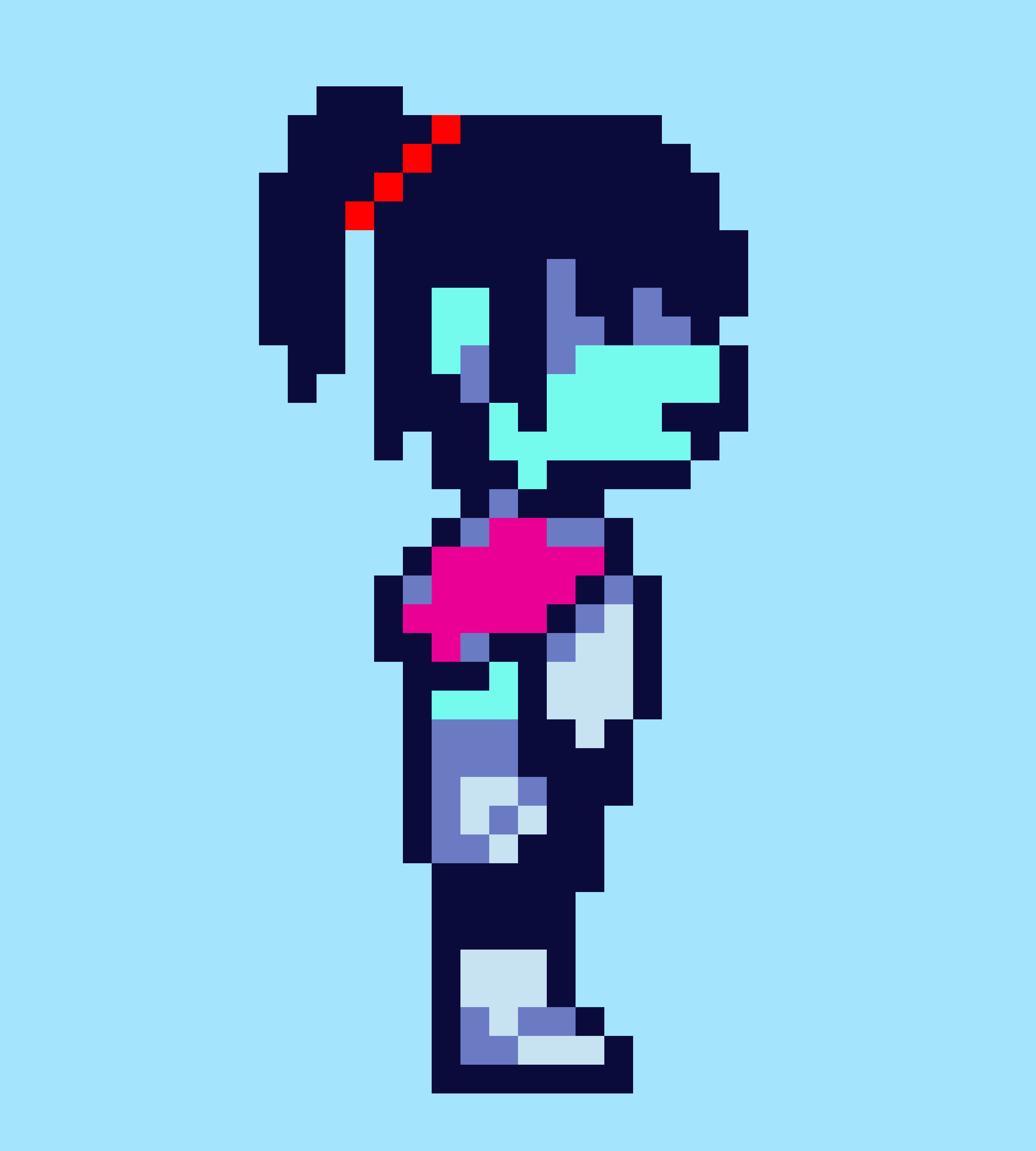 [45c65e] dark Kris ponytail