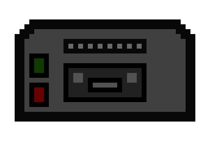 [5101cd] It's A tape recorder with a tape in it labeled, "Liam the mushroom and his deeper meaning."
