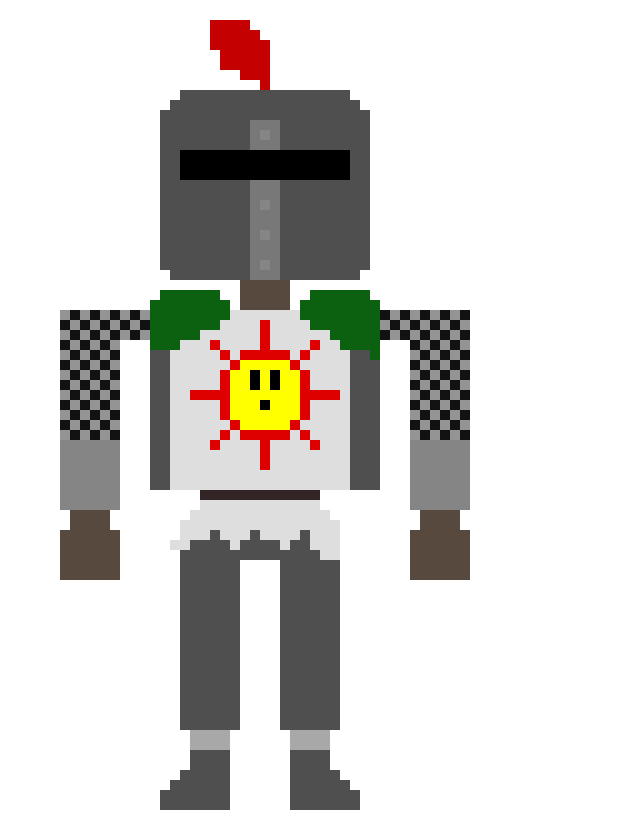 [2fcb16] Solaire: Intresting......*He pulls out his sword and sharpens it*