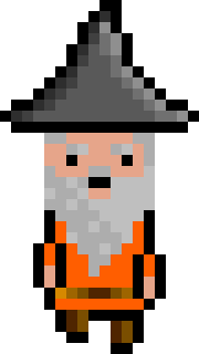 [bb0007] Pixel Wizard Orange Jumping AniF2