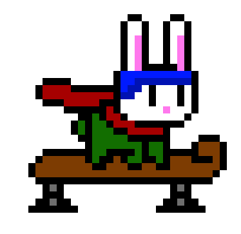 [9664c4] bunny on sled