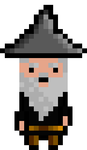 [bb0007] Pixel Wizard Black Idle AniF2