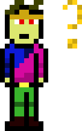 [f943f0] *Notices the electricity and walks near it* My mask? *He looks up and saw Sky* Did you put this here?