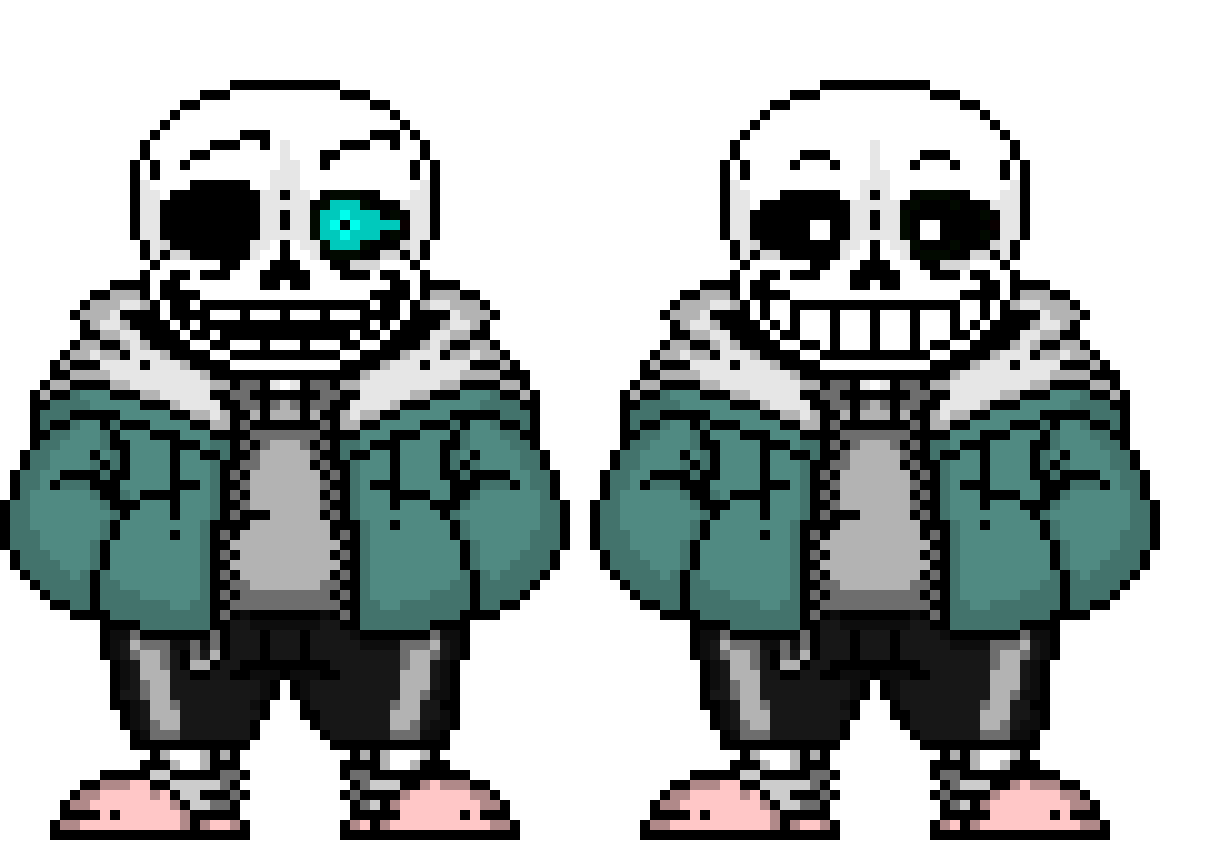 [cb9032] Sans expect he has eyebrows and he can open his mouth