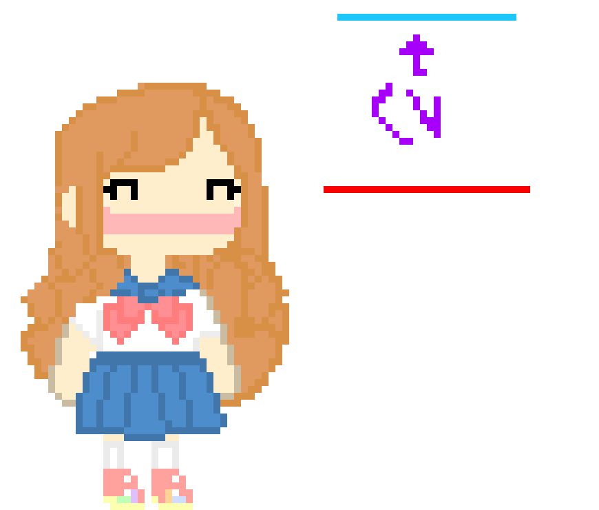 [5b2f3e] Blue = Sprite size...... Red = most likely the actual size of the character