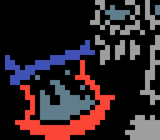 [95be89] -Throws a ax at Ian, then another ax at Ian, again but he threw it into the air, for a delayed attack-