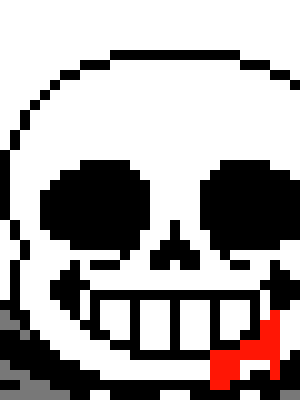 [401102] shoots blue bones under thetrio and shoots blasters at all three of them-sans phase 2