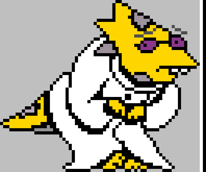 [a8cb67] UnderTale Alphys battle sprite v2 (colored)