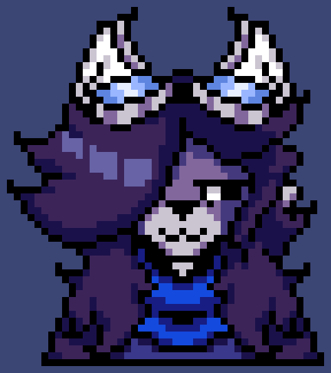 [57dac4] Doesn't work cause you just slapped a face on Riley's og sprite, I made this myself. Anyways I think Morver should draw one of my OC's :3