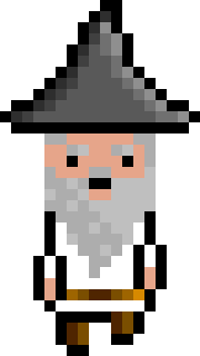 [2f4a79] Pixel Wizard White Jumping AniF1