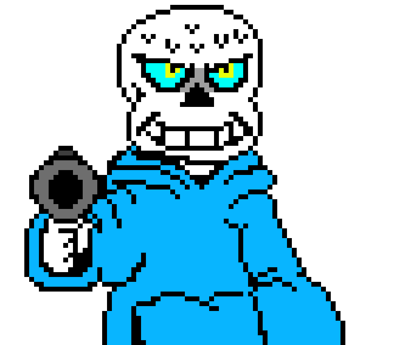 [a82578] *Sans is becoming tired* *bone-jumps while shooting*